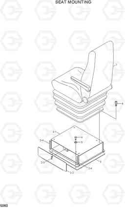 5060 SEAT MOUNTING HL720-3(#0053-), Hyundai