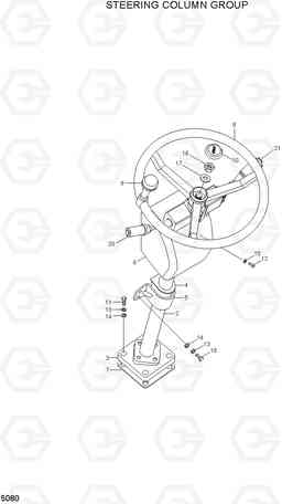 5080 STEERING COLUMN GROUP HL720-3(#0053-), Hyundai