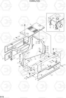 5110 COWL(1/2) HL720-3(#0053-), Hyundai