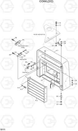 5111 COWL(2/2) HL720-3(#0053-), Hyundai