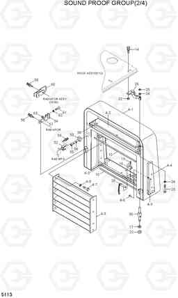 5113 SOUND PROOF GROUP(2/4) HL720-3(#0053-), Hyundai