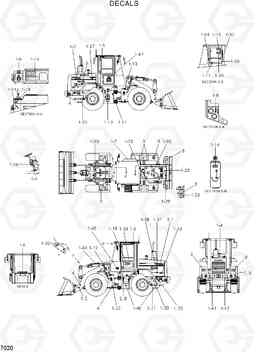 7020 DECALS HL720-3(#0053-), Hyundai