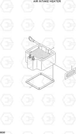 8030 AIR INTAKE HEATER HL720-3(#0053-), Hyundai