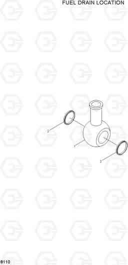 8110 FUEL DRAIN LOCATION HL720-3(#0053-), Hyundai