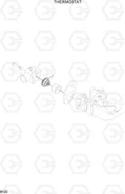 8120 THERMOSTAT HL720-3(#0053-), Hyundai