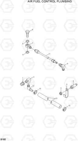 8180 AIR FUEL CONTROL PLUMBING HL720-3(#0053-), Hyundai