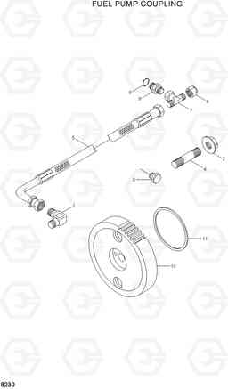 8230 FUEL PUMP COUPLING HL720-3(#0053-), Hyundai