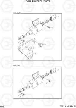 8270 FUEL SHUTOFF VALVE HL720-3(#0053-), Hyundai