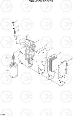 8300 ENGINE OIL COOLER HL720-3(#0053-), Hyundai