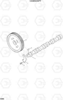 8380 CAMSHAFT HL720-3(#0053-), Hyundai