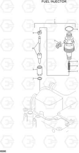 8390 FUEL INJECTOR HL720-3(#0053-), Hyundai