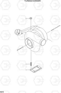 8410 TURBOCHARGER HL720-3(#0053-), Hyundai