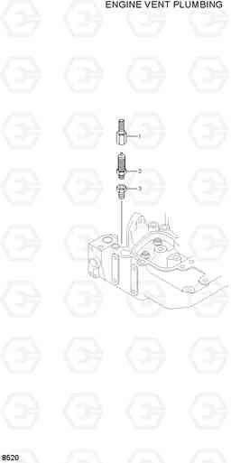 8520 ENGINE VENT PLUMBING HL720-3(#0053-), Hyundai