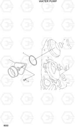 8550 WATER PUMP HL720-3(#0053-), Hyundai