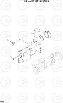 8560 EXHAUST CONNECTION HL720-3(#0053-), Hyundai