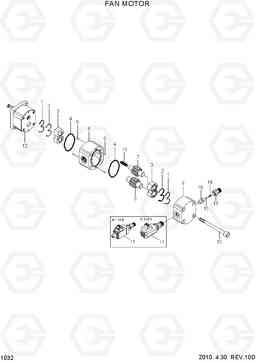 1032 FAN MOTOR HL730-7, Hyundai