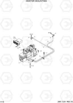 1110 HEATER MOUNTING HL730-7, Hyundai