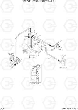 3030 PILOT HYDRAULIC PIPING 2 HL730-7, Hyundai