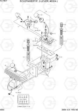 4053 RCV(FINGERTIP, 2-LEVER, #0354-) HL730-7, Hyundai