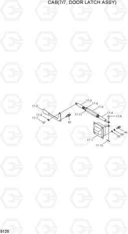 5120 CAB(7/7, DOOR LATCH ASSY) HL730-7, Hyundai