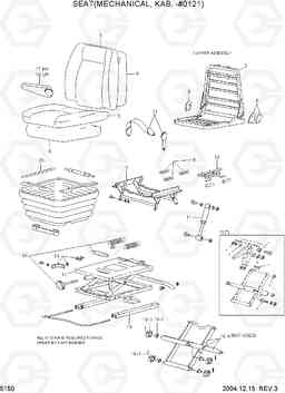 5150 SEAT(MECHANICAL, KAB, -#0121) HL730-7, Hyundai