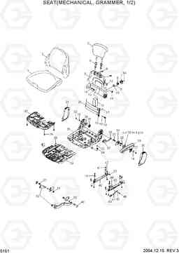 5151 SEAT(MECHANICAL, GRAMMER, 1/2) HL730-7, Hyundai