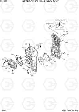 6090 GEARBOX HOUSING GROUP(1/2) HL730-7, Hyundai