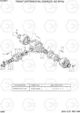 6295 FRONT DIFF GEAR(2/2, NO SPIN) HL730-7, Hyundai