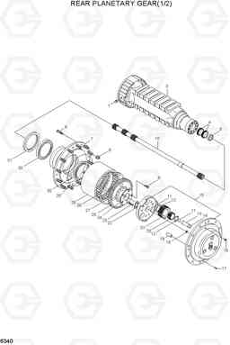 6340 REAR PLANETARY GEAR(1/2) HL730-7, Hyundai