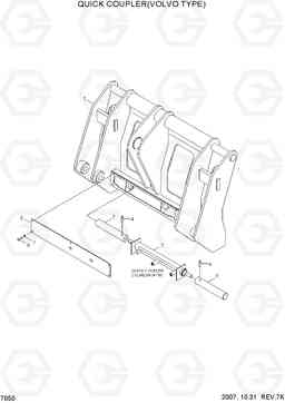 7050 QUICK COUPLER(VOLVO TYPE) HL730-7, Hyundai