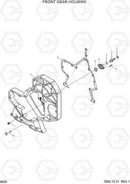 9020 FRONT GEAR HOUSING HL730-7, Hyundai