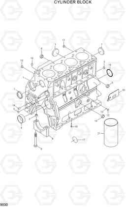 9030 CYLINDER BLOCK HL730-7, Hyundai