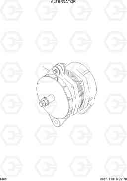 9100 ALTERNATOR HL730-7, Hyundai