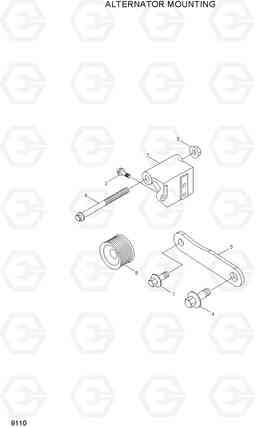 9110 ALTERNATOR MOUNTING HL730-7, Hyundai