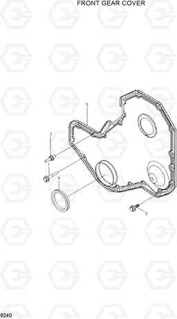 9240 FRONT GEAR COVER HL730-7, Hyundai