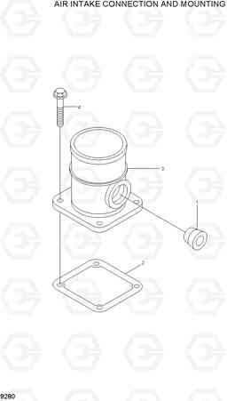 9280 AIR INTAKE CONNECTION AND MOUNTING HL730-7, Hyundai