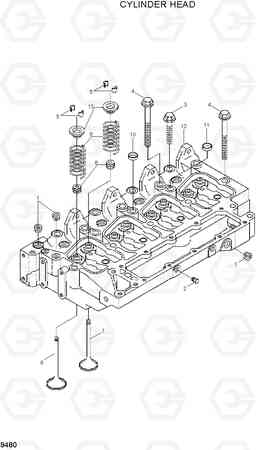 9480 CYLINDER HEAD HL730-7, Hyundai