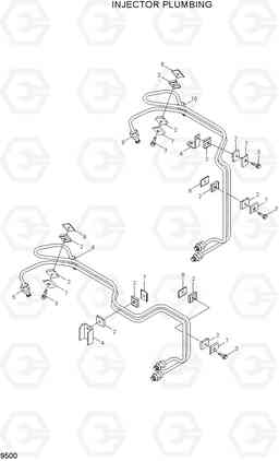 9500 INJECTOR PLUMBING HL730-7, Hyundai