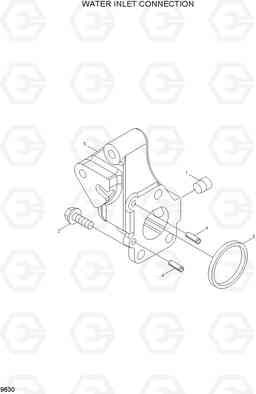 9630 WATER INLET CONNECTION HL730-7, Hyundai