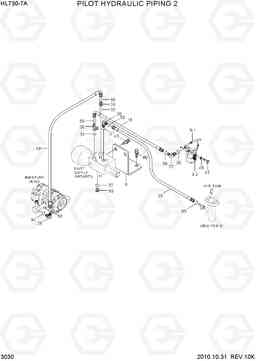 3030 PILOT HYDRAULIC PIPING 2 HL730-7A, Hyundai