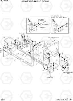 3070 BRAKE HYDRAULIC PIPING 1 HL730-7A, Hyundai