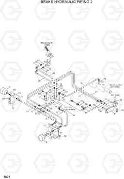 3071 BRAKE HYDRAULIC PIPING 2 HL730-7A, Hyundai