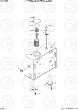 3120 HYDRAULIC TANK ASSY HL730-7A, Hyundai