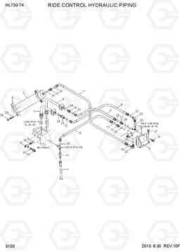 3150 RIDE CONTROL HYDRAULIC PIPING HL730-7A, Hyundai