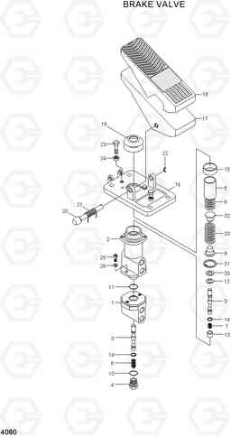 4080 BRAKE VALVE HL730-7A, Hyundai