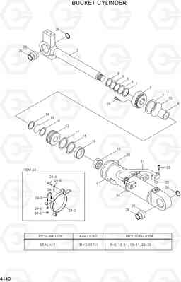 4140 BUCKET CYLINDER HL730-7A, Hyundai