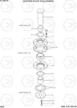 5040 CENTER PIVOT PIN(LOWER) HL730-7A, Hyundai