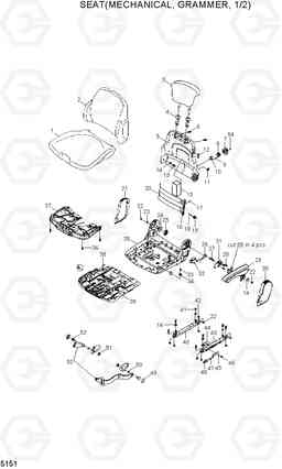 5151 SEAT(MECHANICAL, GRAMMER, 1/2) HL730-7A, Hyundai