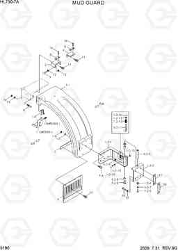 5180 MUD GUARD HL730-7A, Hyundai