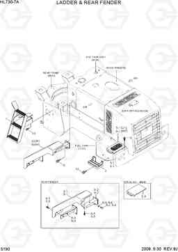 5190 LADDER & REAR FENDER HL730-7A, Hyundai